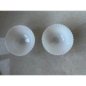 Set of Two Macbeth Evan Moanx Petalware Bowls White Sherbert Berry Dessert Sorbe